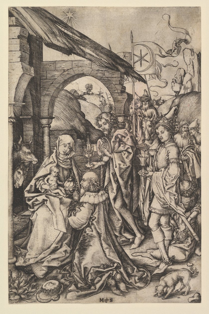 A mágusok imádása, kb. 1435-1491. alkotó: Martin Schongauer
