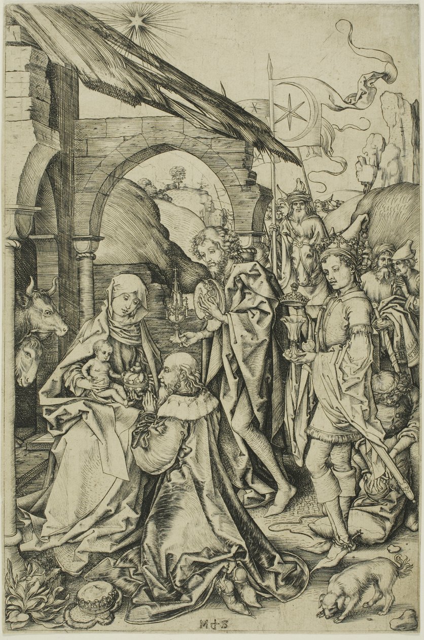 A mágusok imádása, Krisztus életéből alkotó: Martin Schongauer
