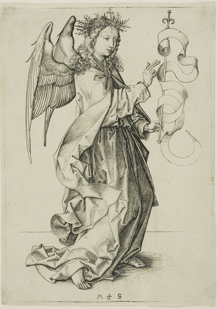 Az Angyali üdvözlet angyala alkotó: Martin Schongauer