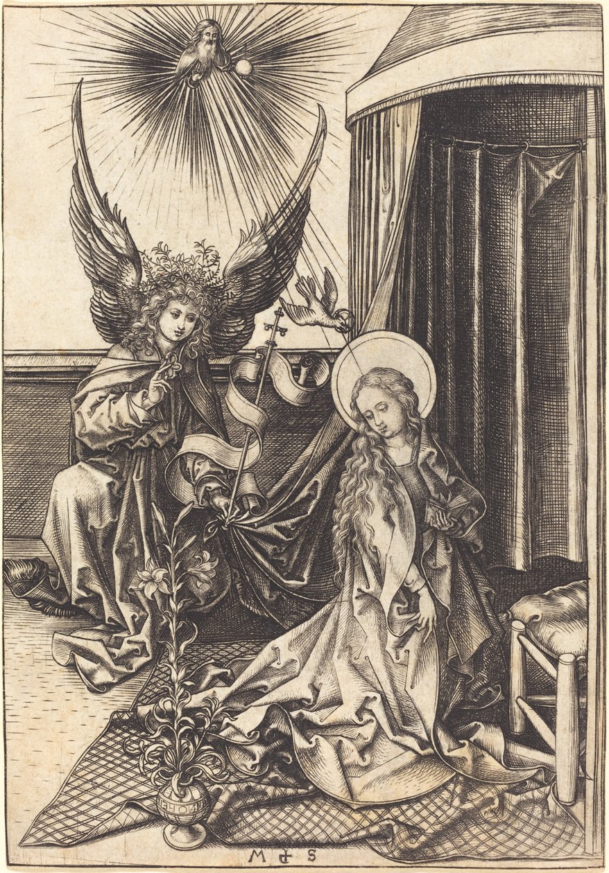 Az Angyali üdvözlet alkotó: Martin Schongauer
