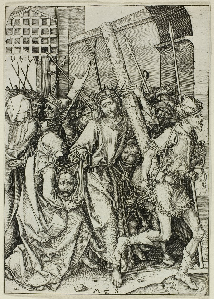 A kereszthordozás, a Passióból alkotó: Martin Schongauer