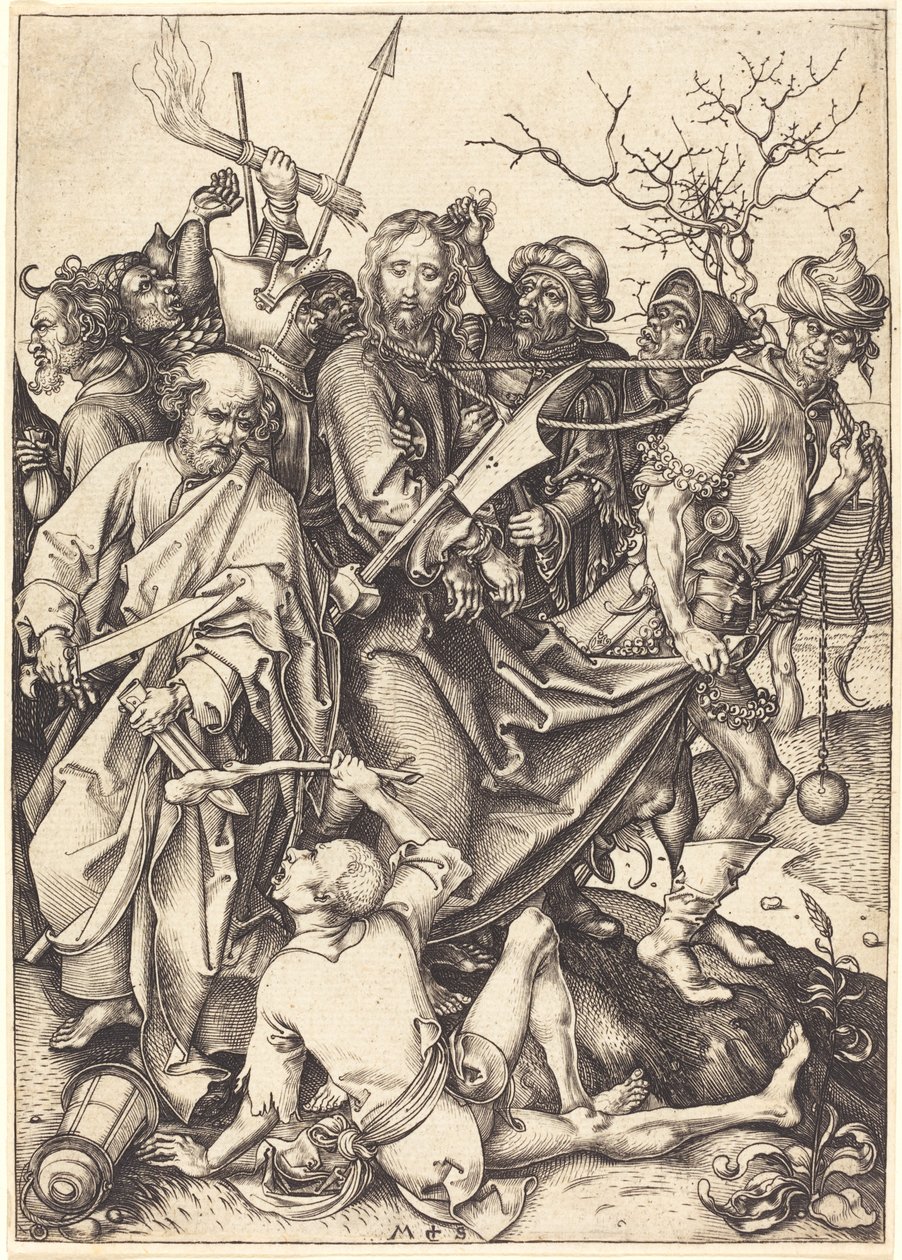 Krisztus árulása és elfogása alkotó: Martin Schongauer
