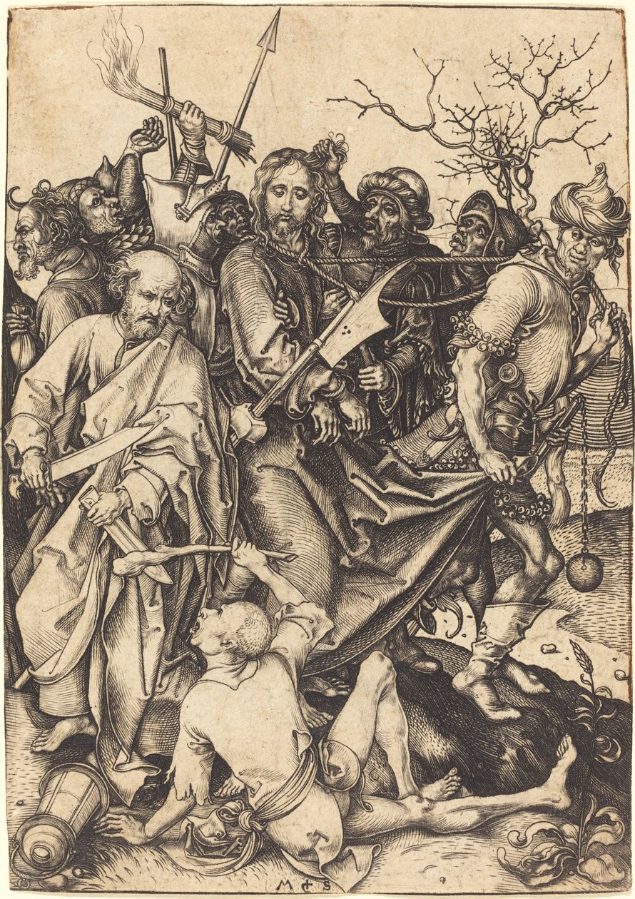 Krisztus árulása és elfogása alkotó: Martin Schongauer