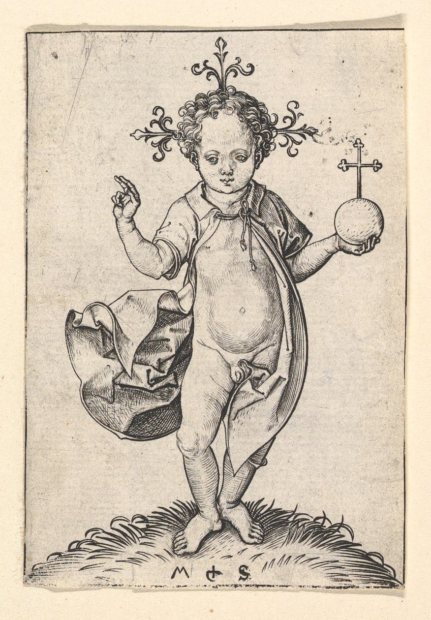 A Krisztus-gyermek gömbbel, 1469-1482. alkotó: Martin Schongauer