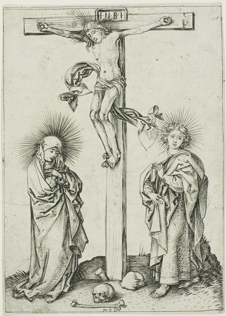 A keresztre feszítés alkotó: Martin Schongauer