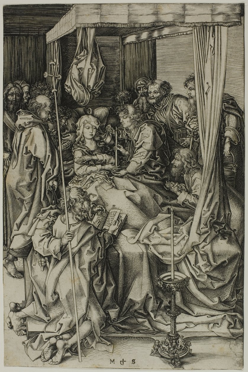 A Szűz halála alkotó: Martin Schongauer