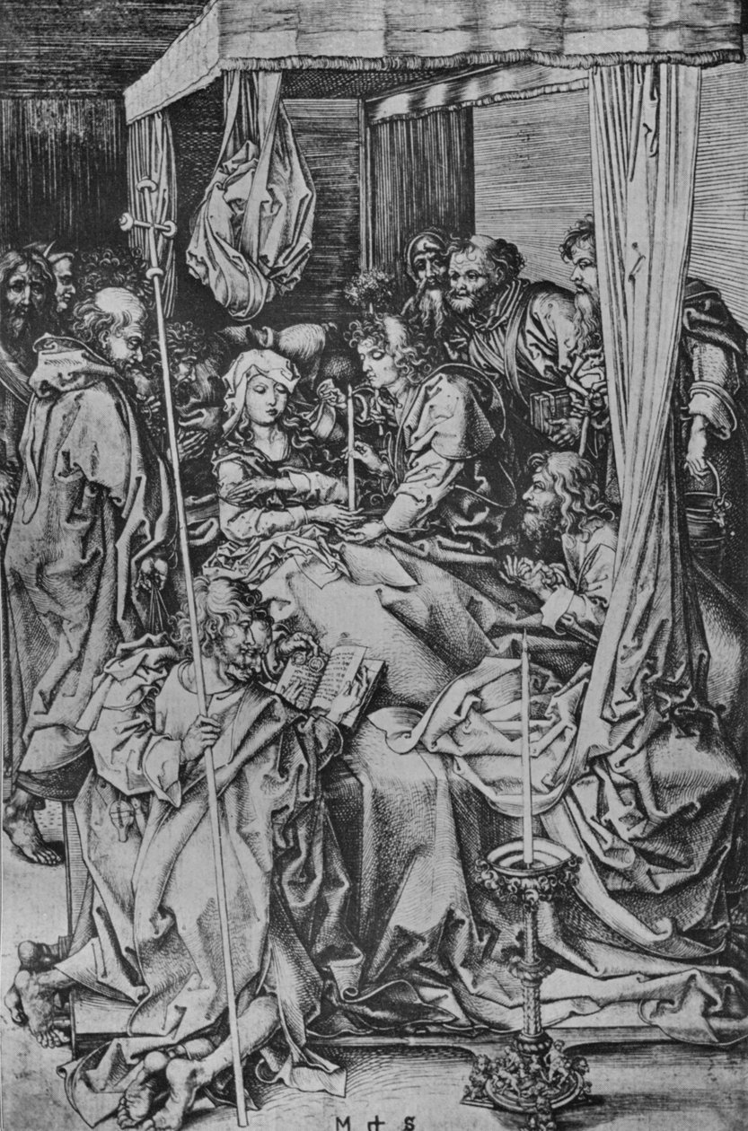 A Szűz halála, 1475 alkotó: Martin Schongauer