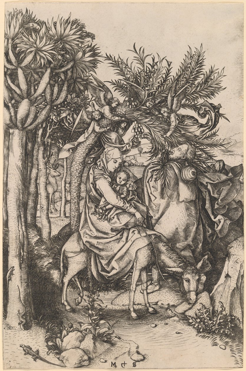Repülés Egyiptomba alkotó: Martin Schongauer