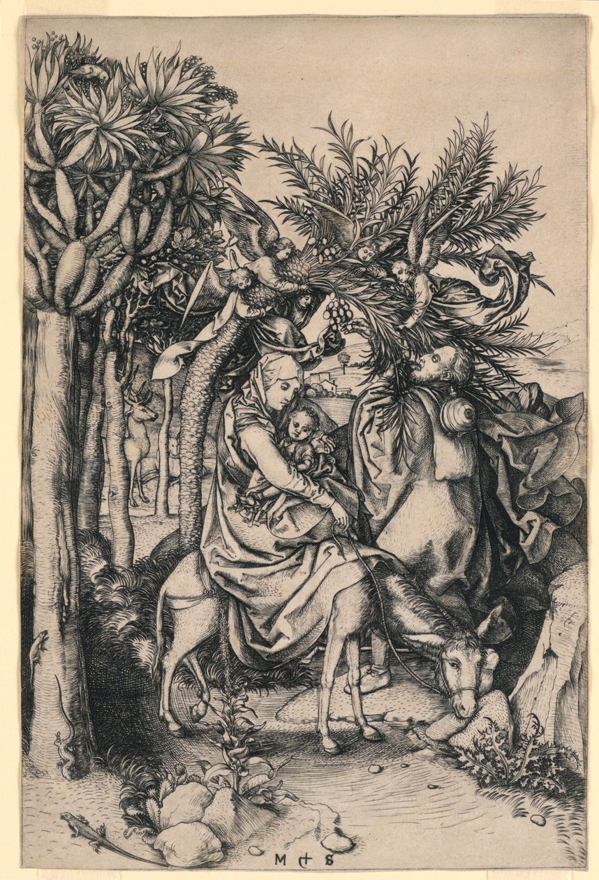 Repülés Egyiptomba alkotó: Martin Schongauer