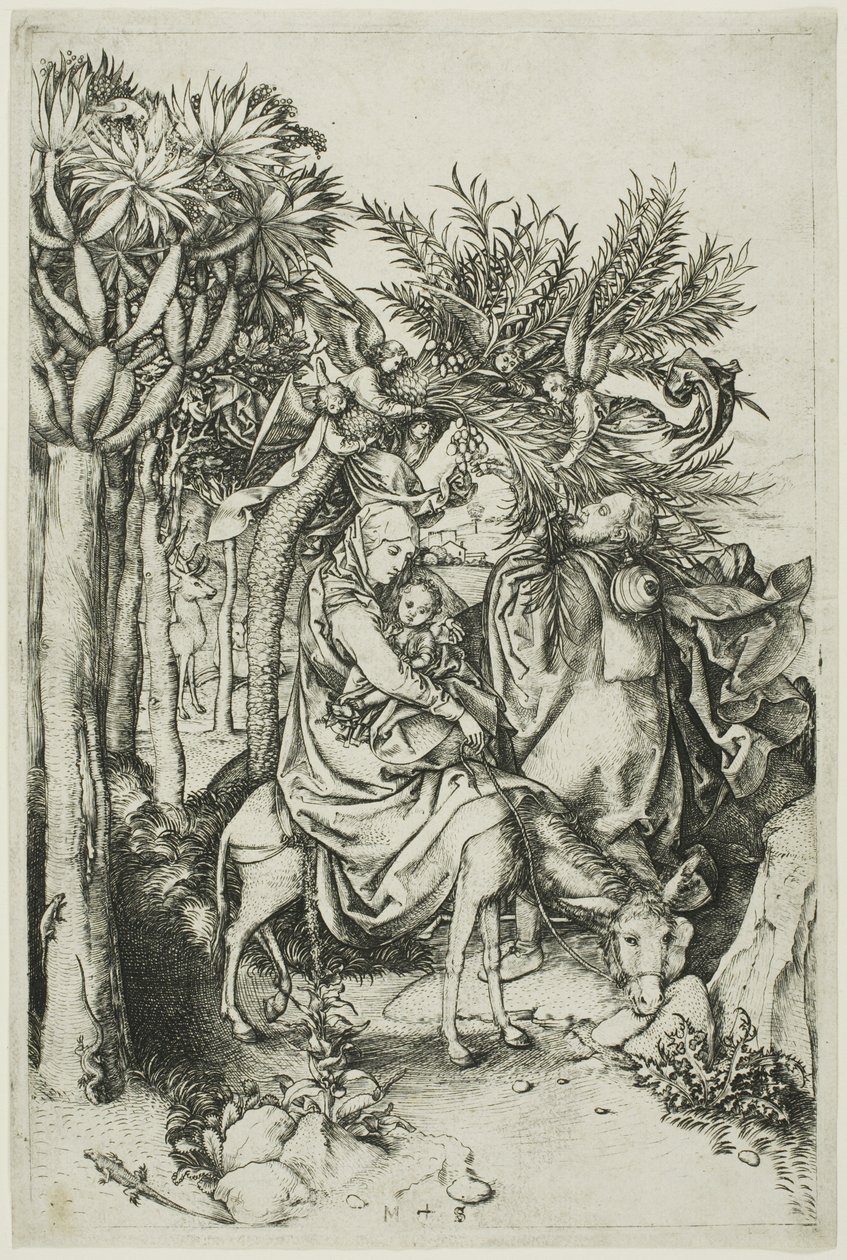 Repülés Egyiptomba alkotó: Martin Schongauer