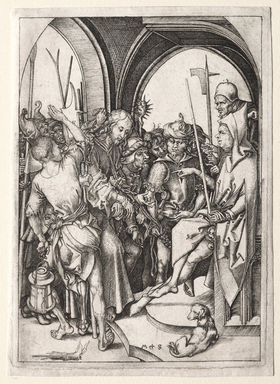 A passió: Krisztus Anna előtt alkotó: Martin Schongauer