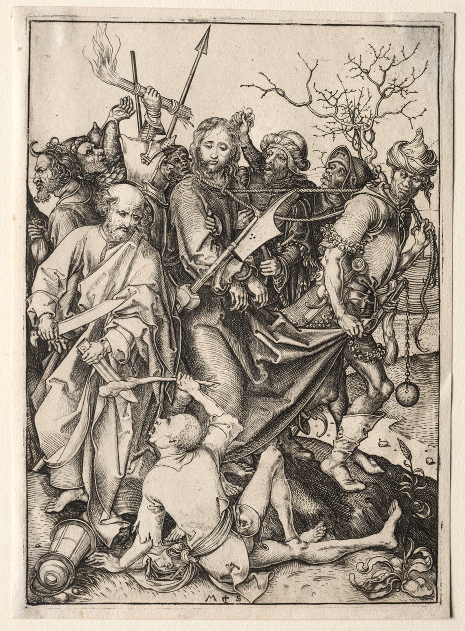 A szenvedély: Krisztus fogságba esett alkotó: Martin Schongauer