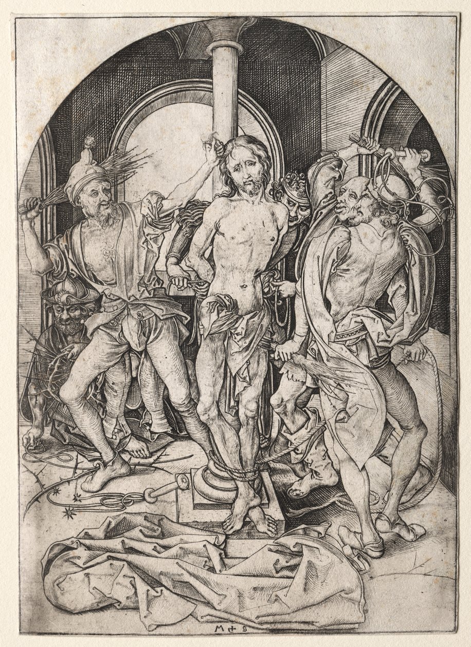 A szenvedély: A korbácsolás alkotó: Martin Schongauer
