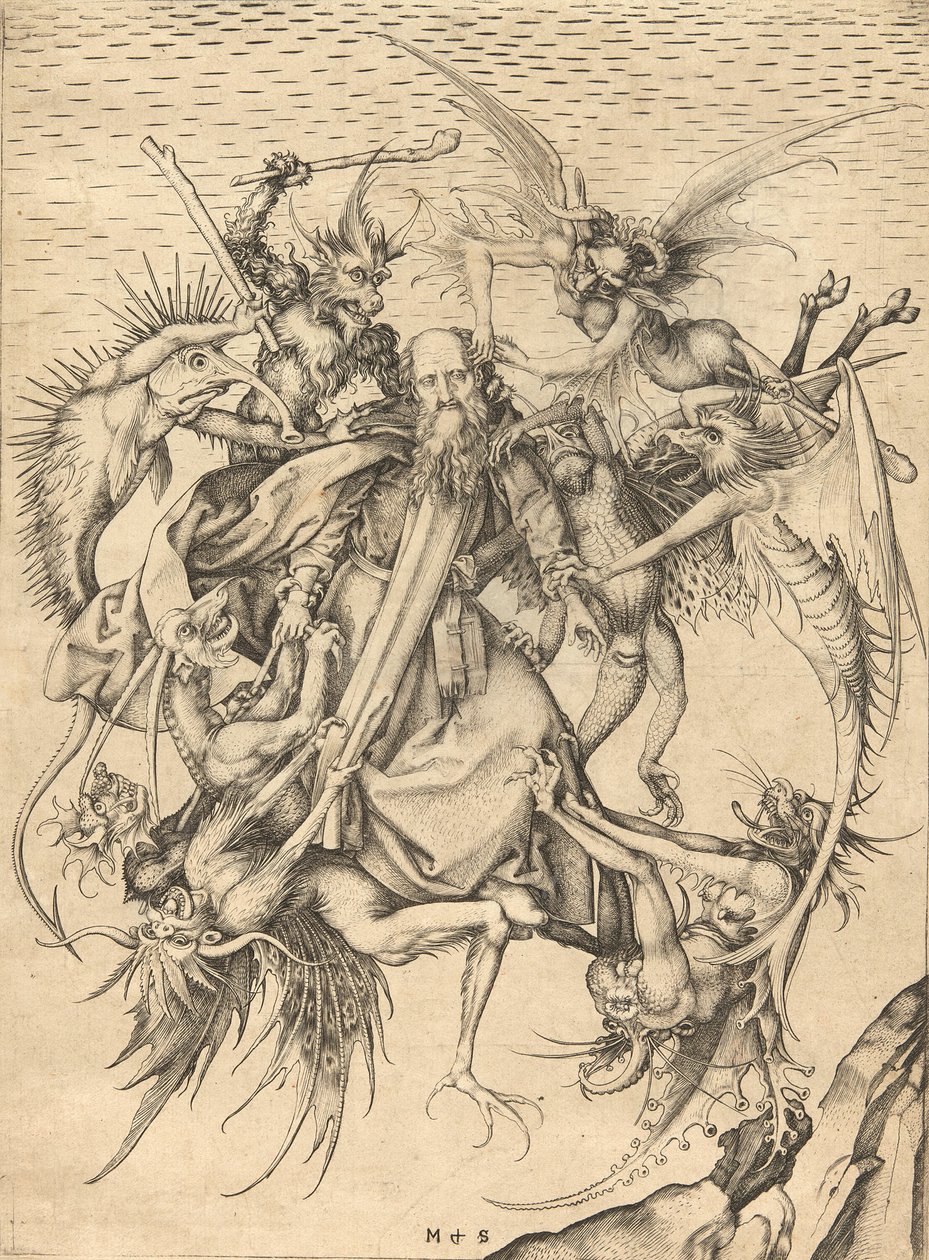 Szent Antal megkísértése alkotó: Martin Schongauer
