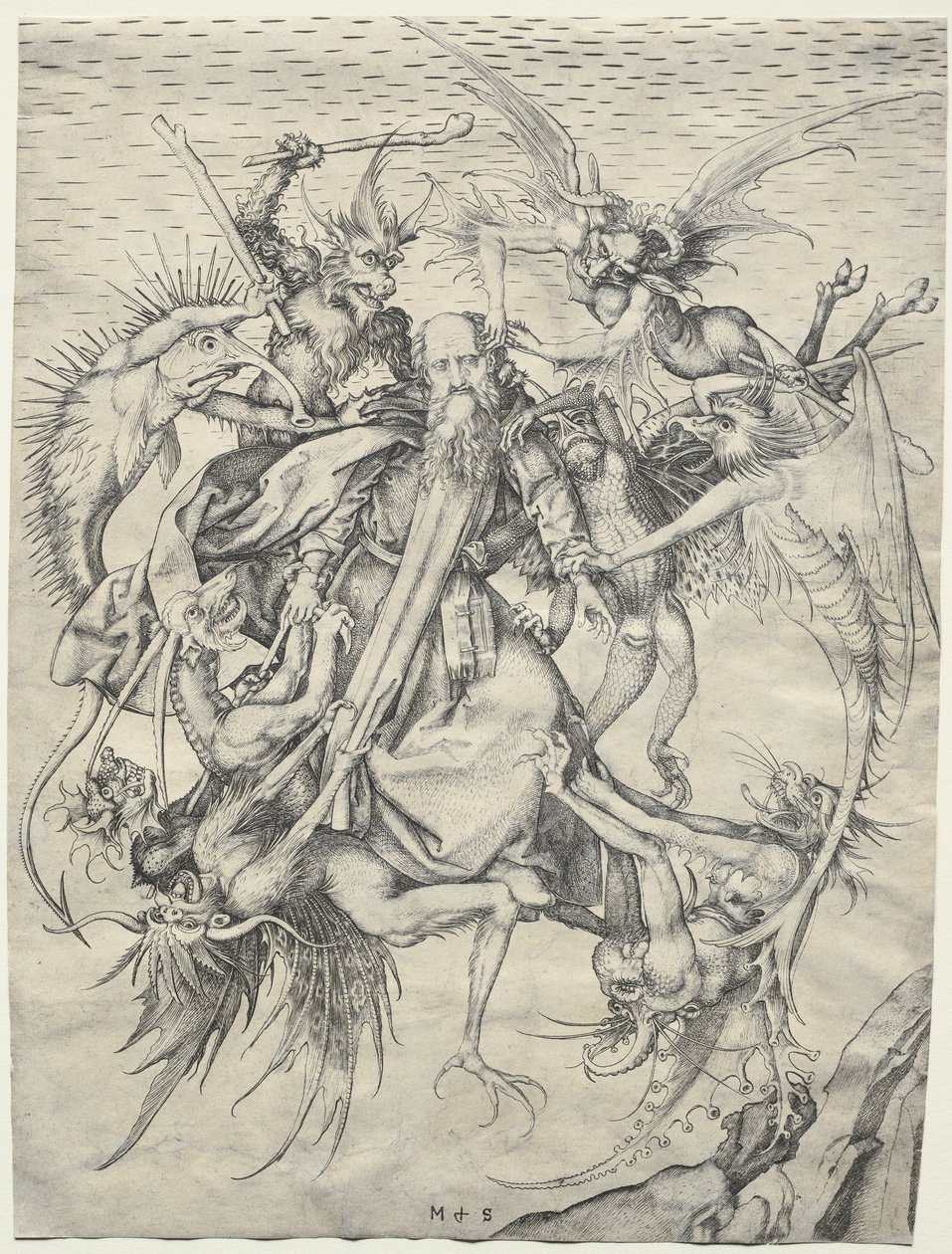 Szent Antal megkísértése alkotó: Martin Schongauer
