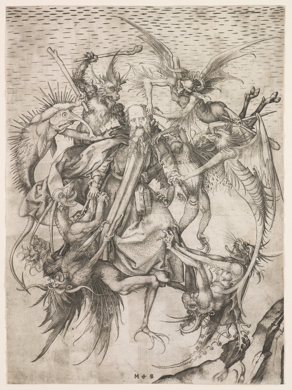 Szent Antal megpróbáltatásai alkotó: Martin Schongauer