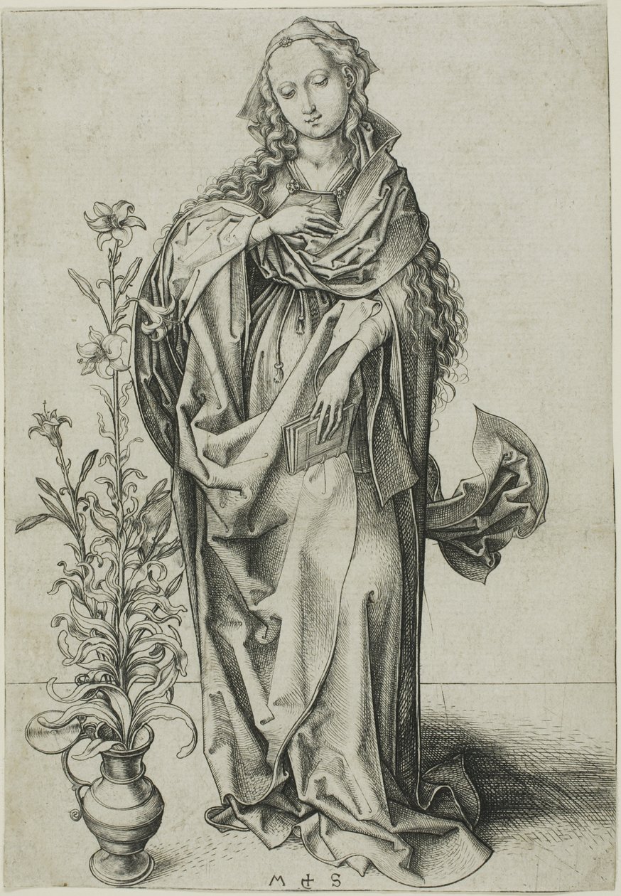 Az Angyali üdvözlet Szűza alkotó: Martin Schongauer