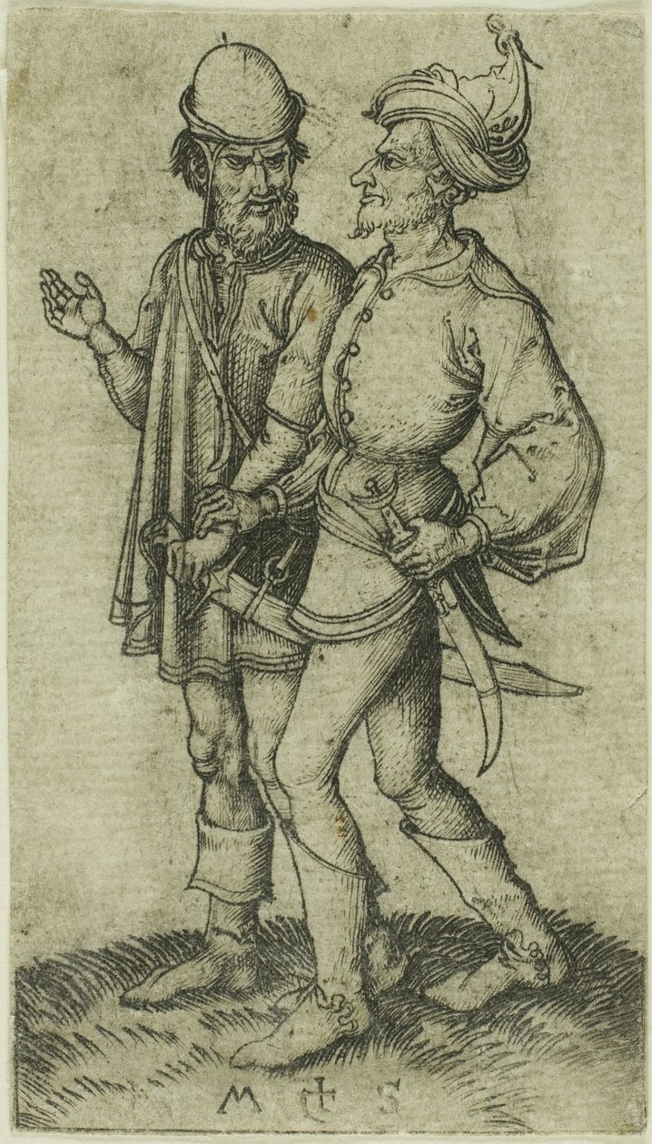 Két mór beszélgetésben alkotó: Martin Schongauer