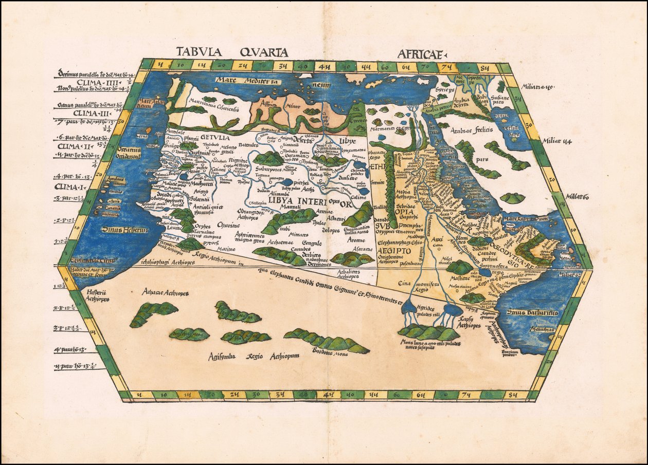 1513 Ptolemaiosz 4. afrikai térképe Martin Waldseemüller által készített térkép alkotó: Martin Waldseemuller