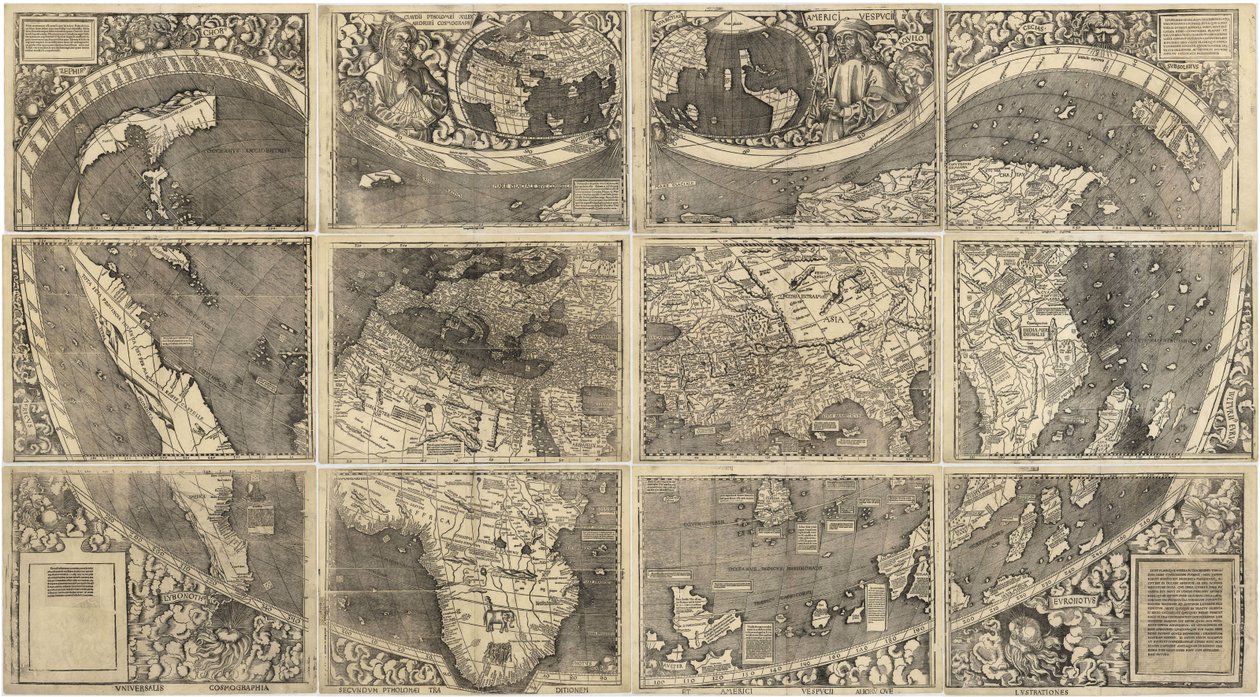 Világtérkép Universalis Cosmographia, 1507 alkotó: Martin Waldseemuller