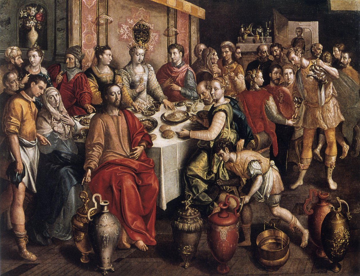 Házasság Kánában, 1596-1597 alkotó: Maarten de Vos