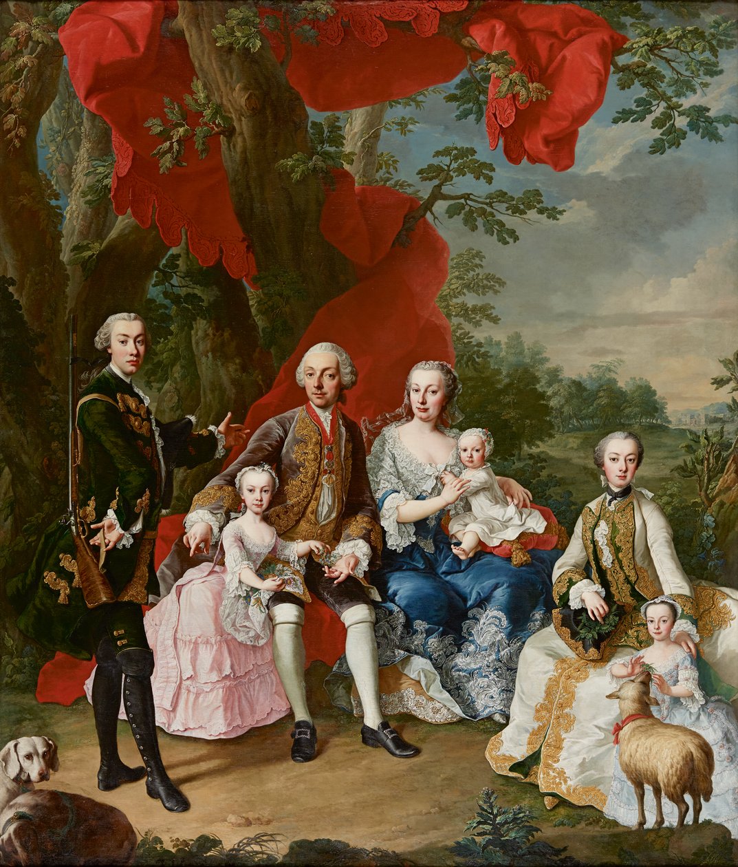 Nikolaus Pálffy von Erdöd gróf családja alkotó: Martin van Meytens d. J.