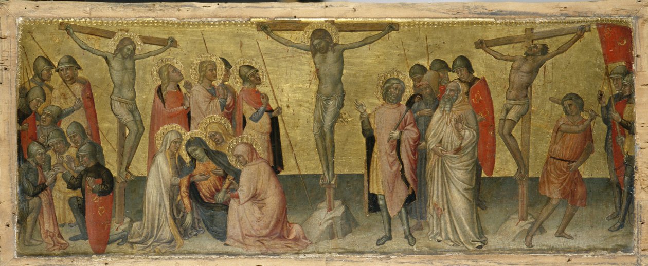 Krisztus keresztre feszítése, 1390 körül (tempera nyárfán) alkotó: Martino de Bartolomeo