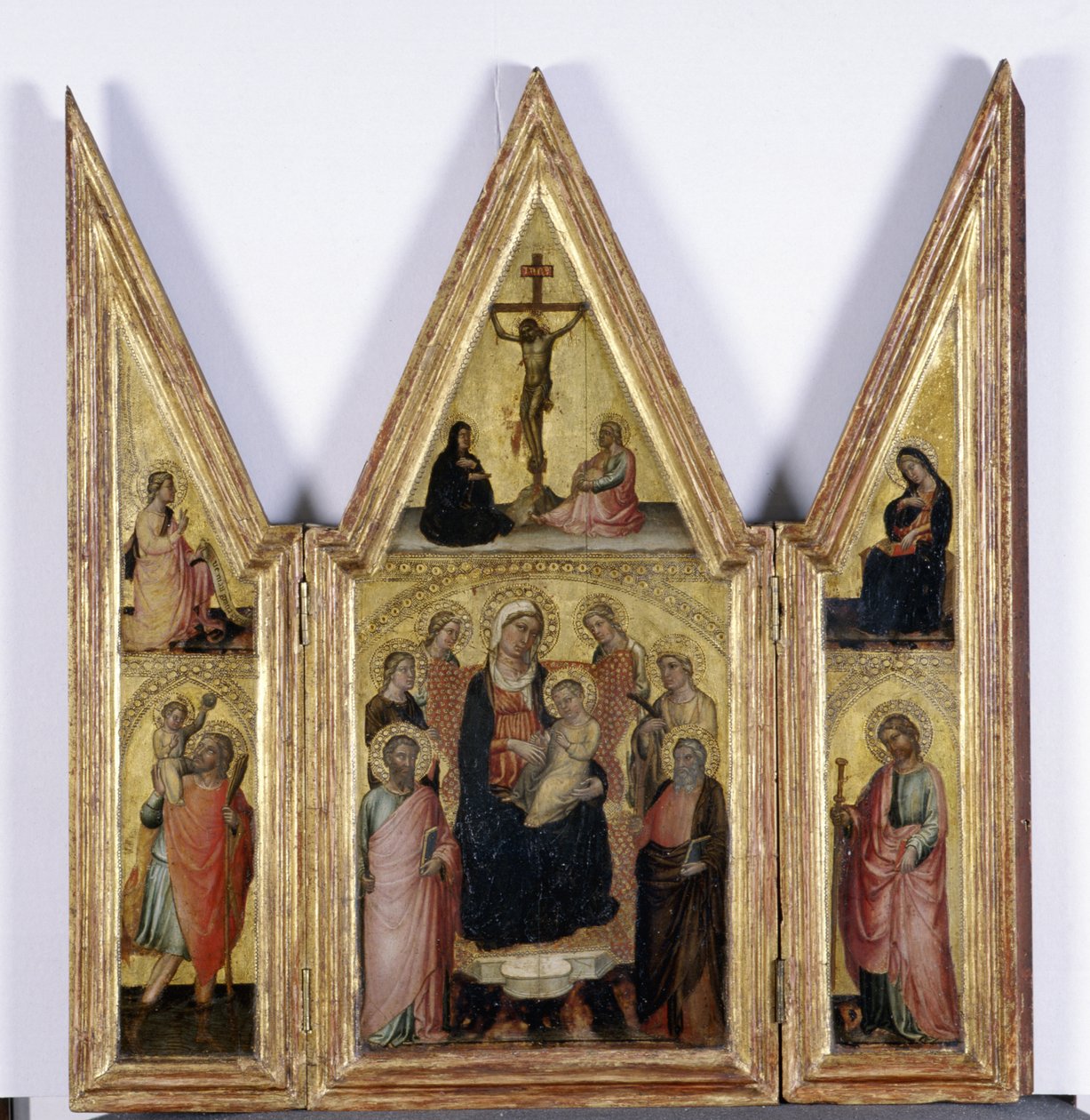 Triptichon Madonnával és gyermekével, 1400 körül (tempera fán) alkotó: Martino de Bartolomeo