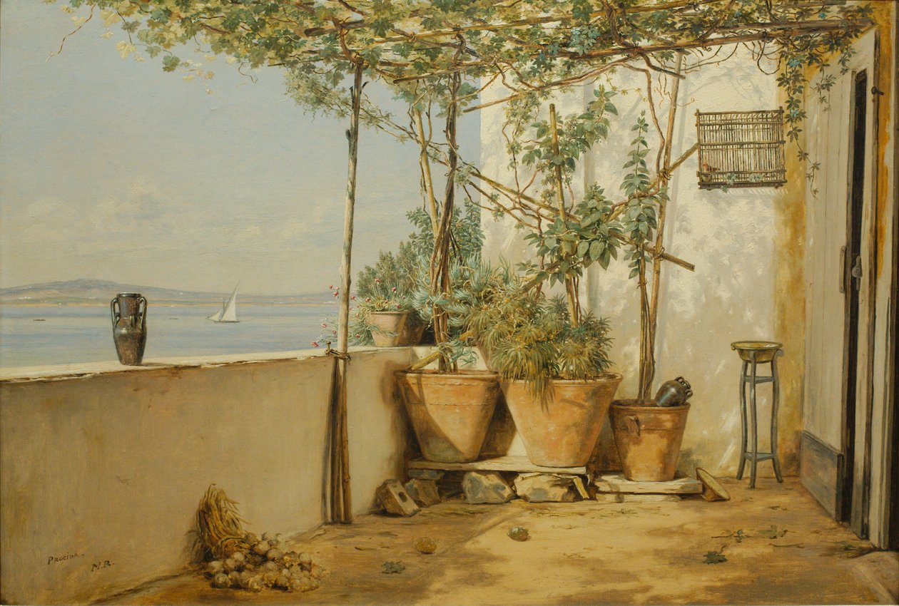 Loggia a Procidától alkotó: Martinus Rørbye