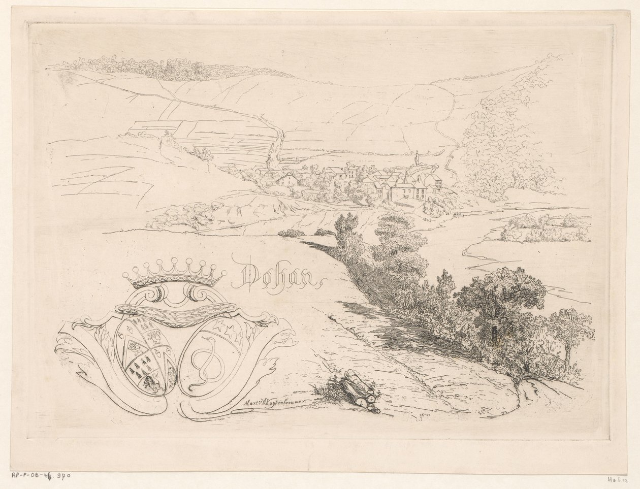 Dohan kilátása Dohan (cím a tárgyon) alkotó: Martinus Antonius Kuytenbrouwer jr.