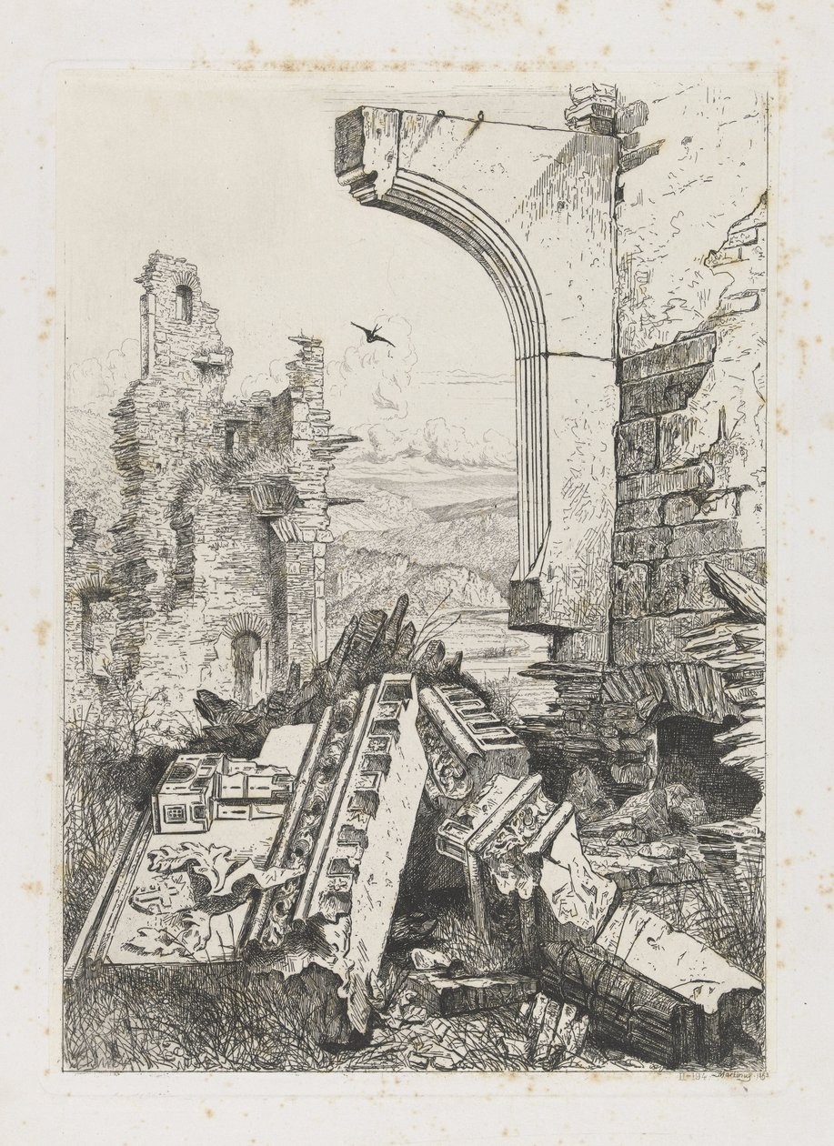 A Bourscheid-kastély romjai alkotó: Martinus Antonius Kuytenbrouwer jr.