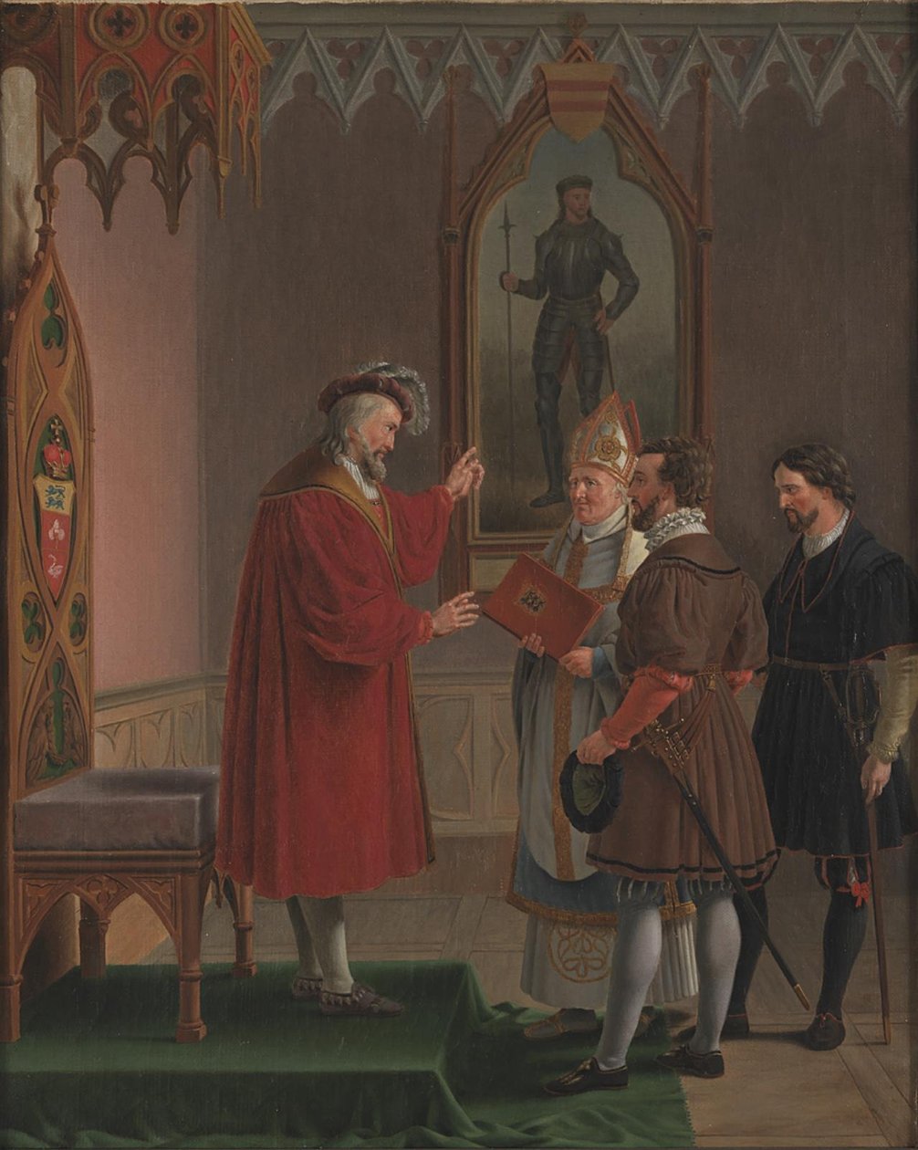Adolf, Schleswig-Holstein hercege elutasítja a dán trónra lépési ajánlatot. Másolat C. W. Eckersberg nyomán alkotó: Martinus Rørbye