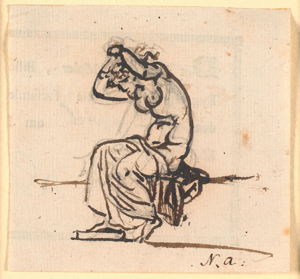 Almanach kézírásos jegyzetekkel 1848 alkotó: Martinus Rørbye