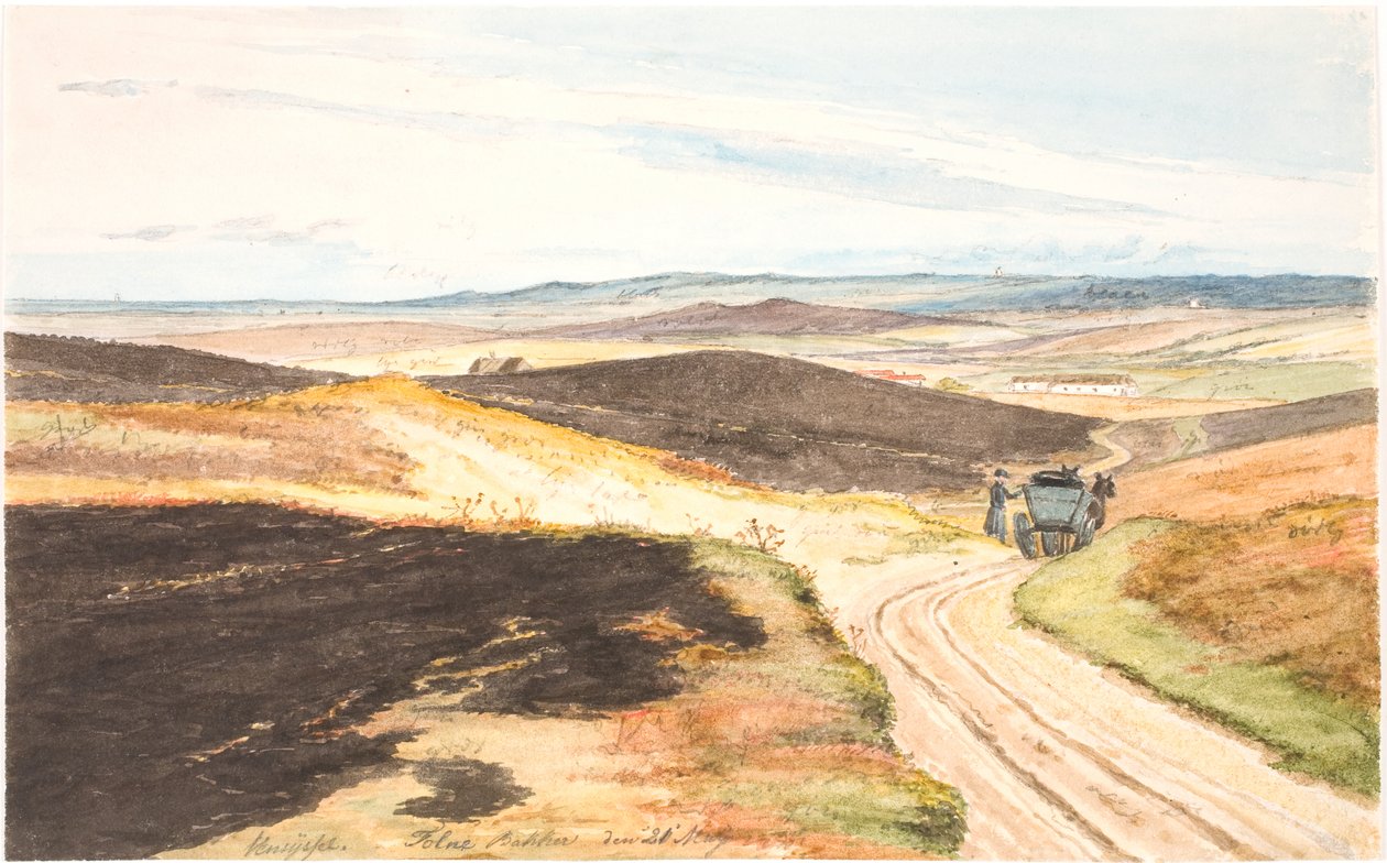 Hulvej in Tolne Bakker, Vendsyssel, 1833. május 21 alkotó: Martinus Rørbye