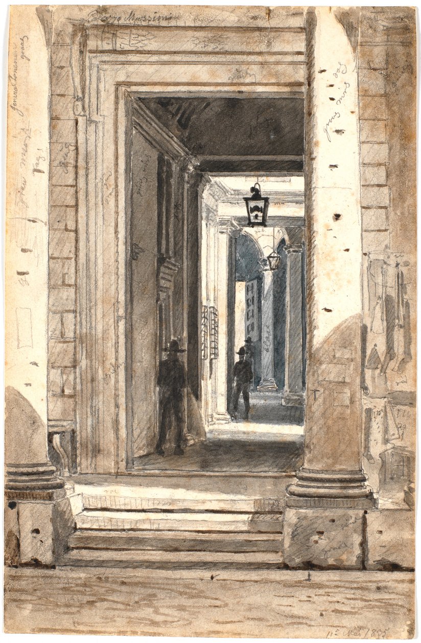 Palazzo Massimo alle Colonne. Róma 1835 alkotó: Martinus Rørbye