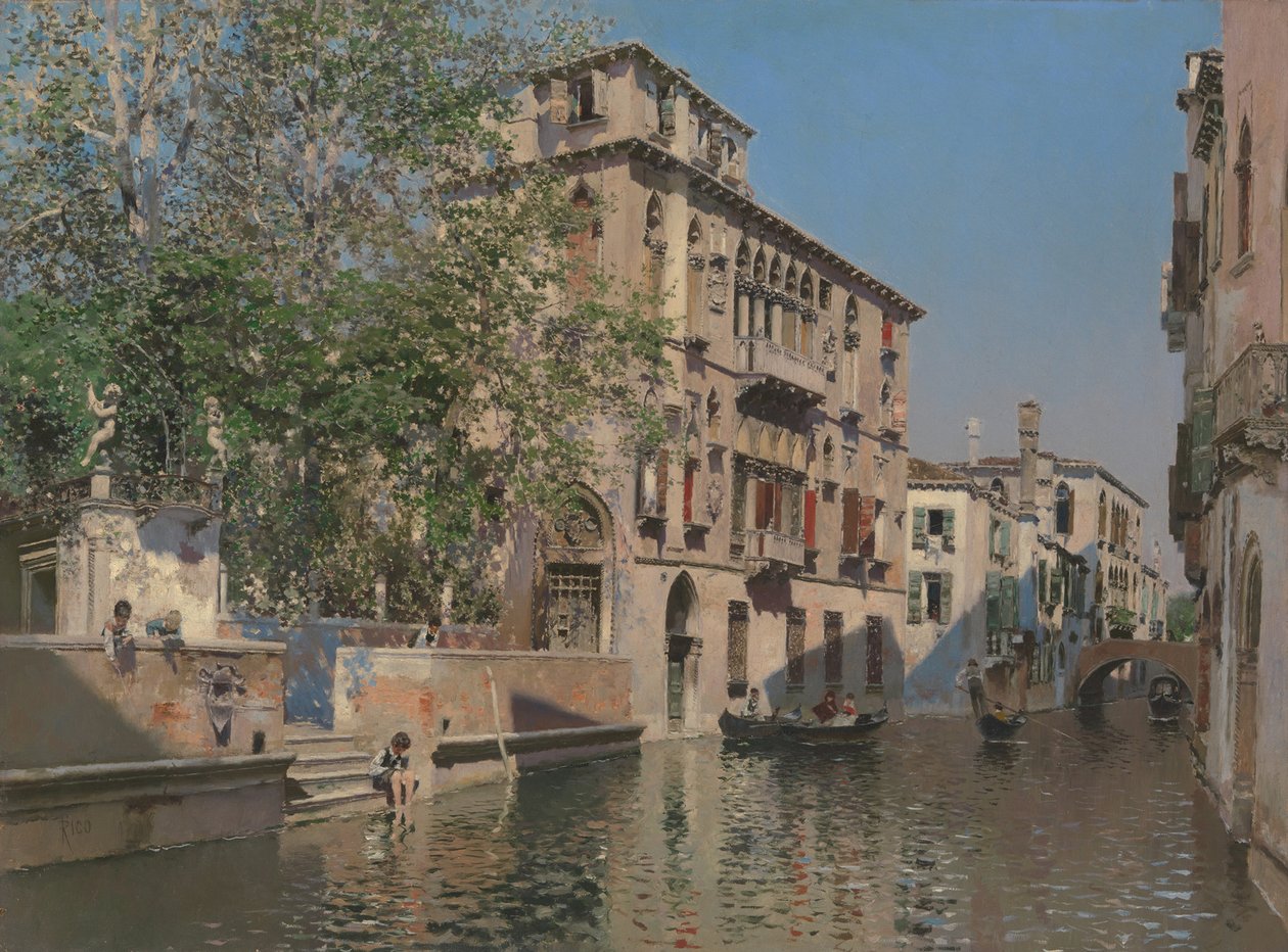 Egy velencei csatorna, 1875 körül alkotó: Martín Rico y Ortega