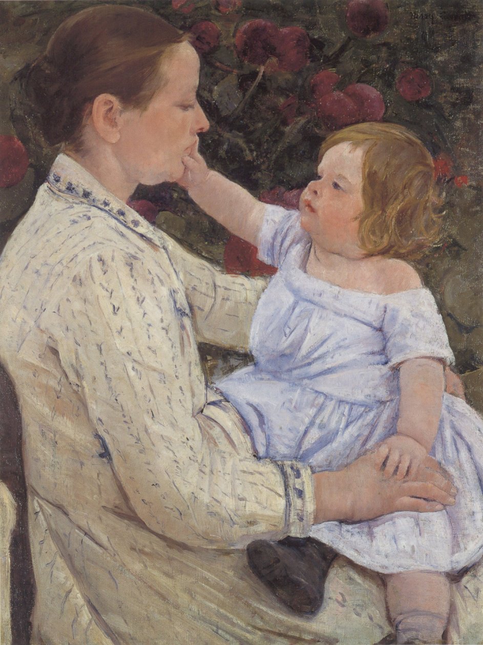 A gyermek simogatása alkotó: Mary Cassatt