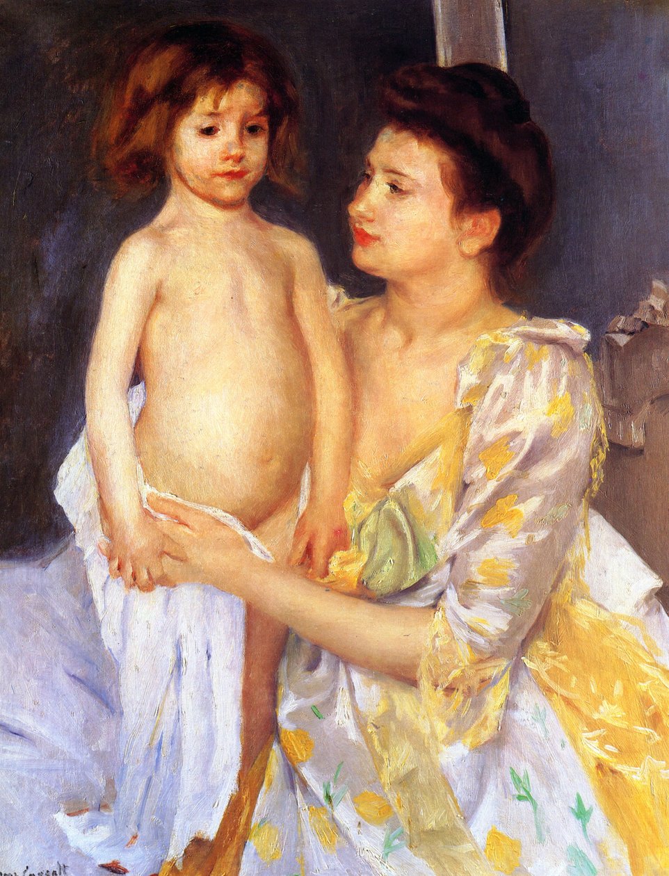 Jules -t anyja szárította alkotó: Mary Cassatt