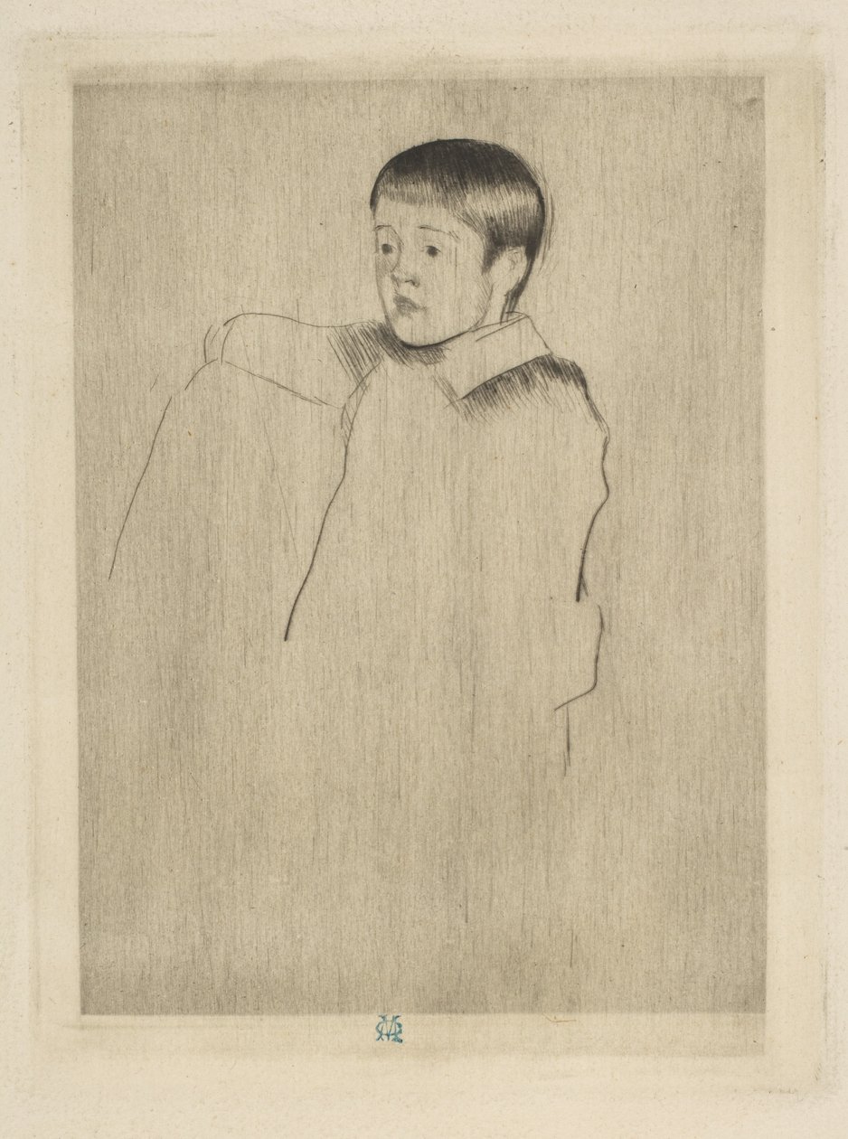 Robert Ülő, balra néző alkotó: Mary Cassatt