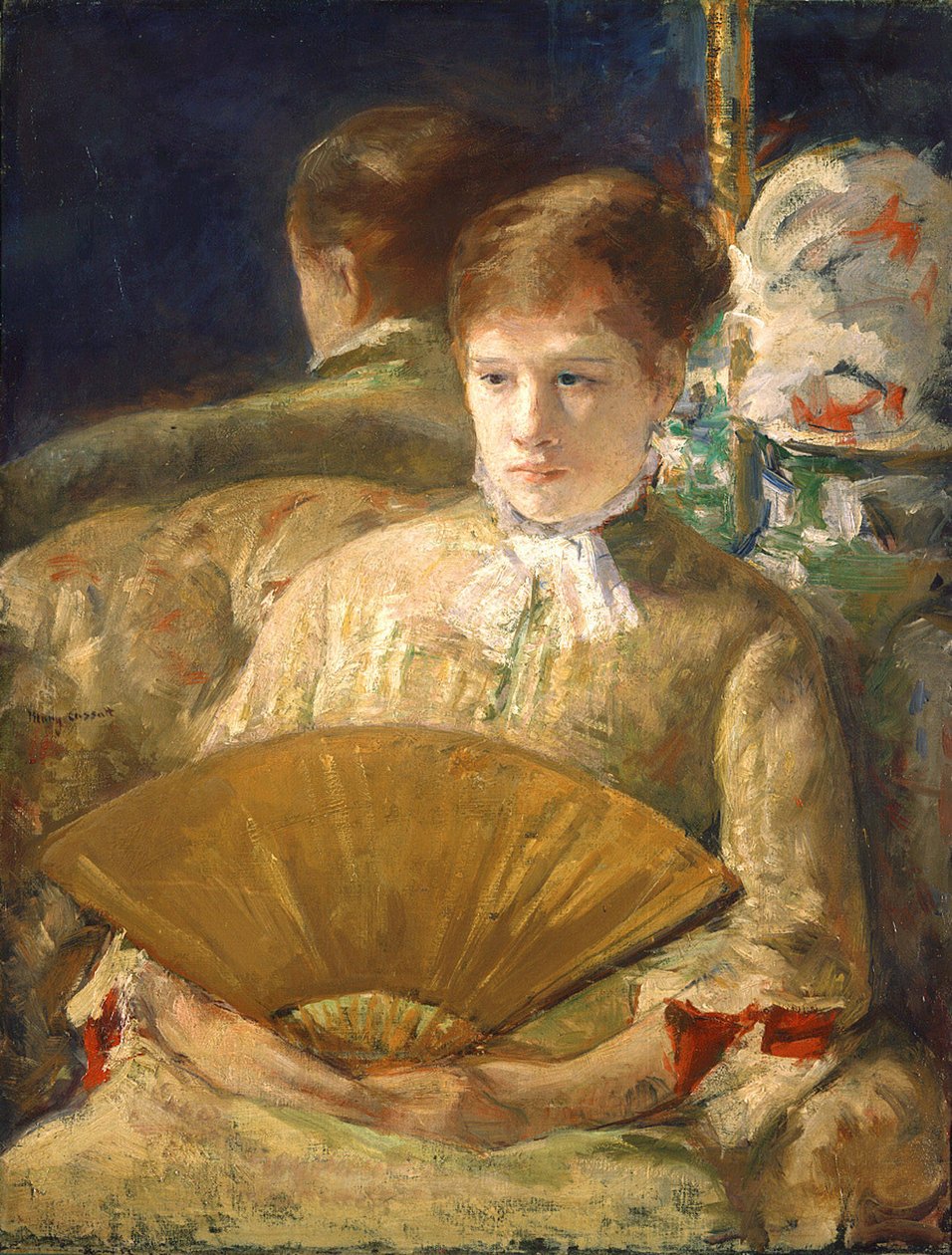 Nő egy rajongóval alkotó: Mary Cassatt