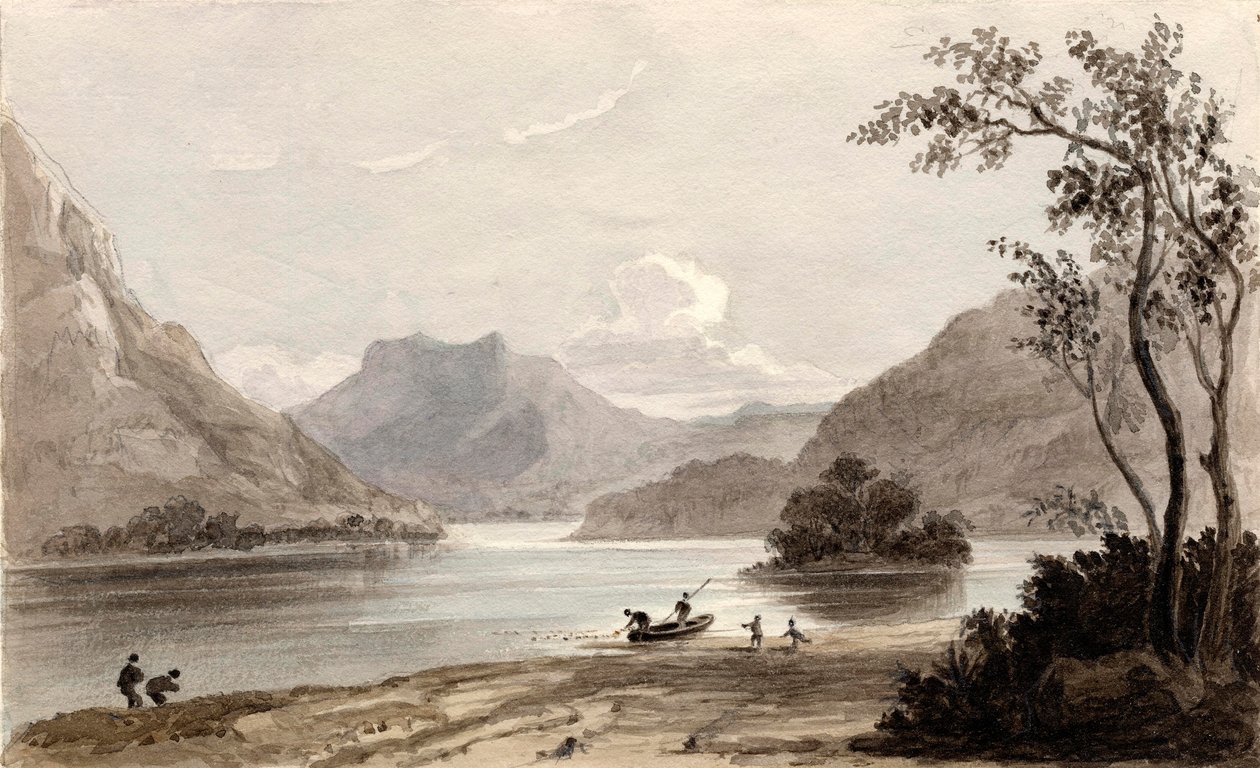 Loch Erne, 1826-27 (ceruza és wc papírra) alkotó: Mary Elizabeth Monck
