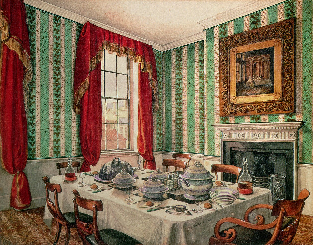 Ebédlőnk Yorkban, 1838 alkotó: Mary Ellen Best