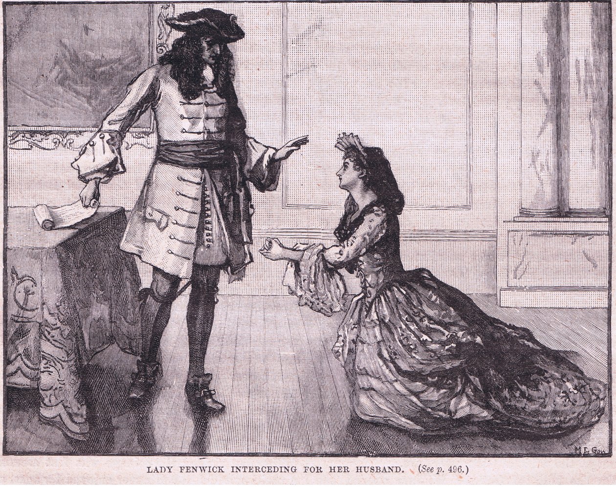Lady Fenwick közbenjár férjéért Kr. u. 1696-ban alkotó: Mary L. Gow