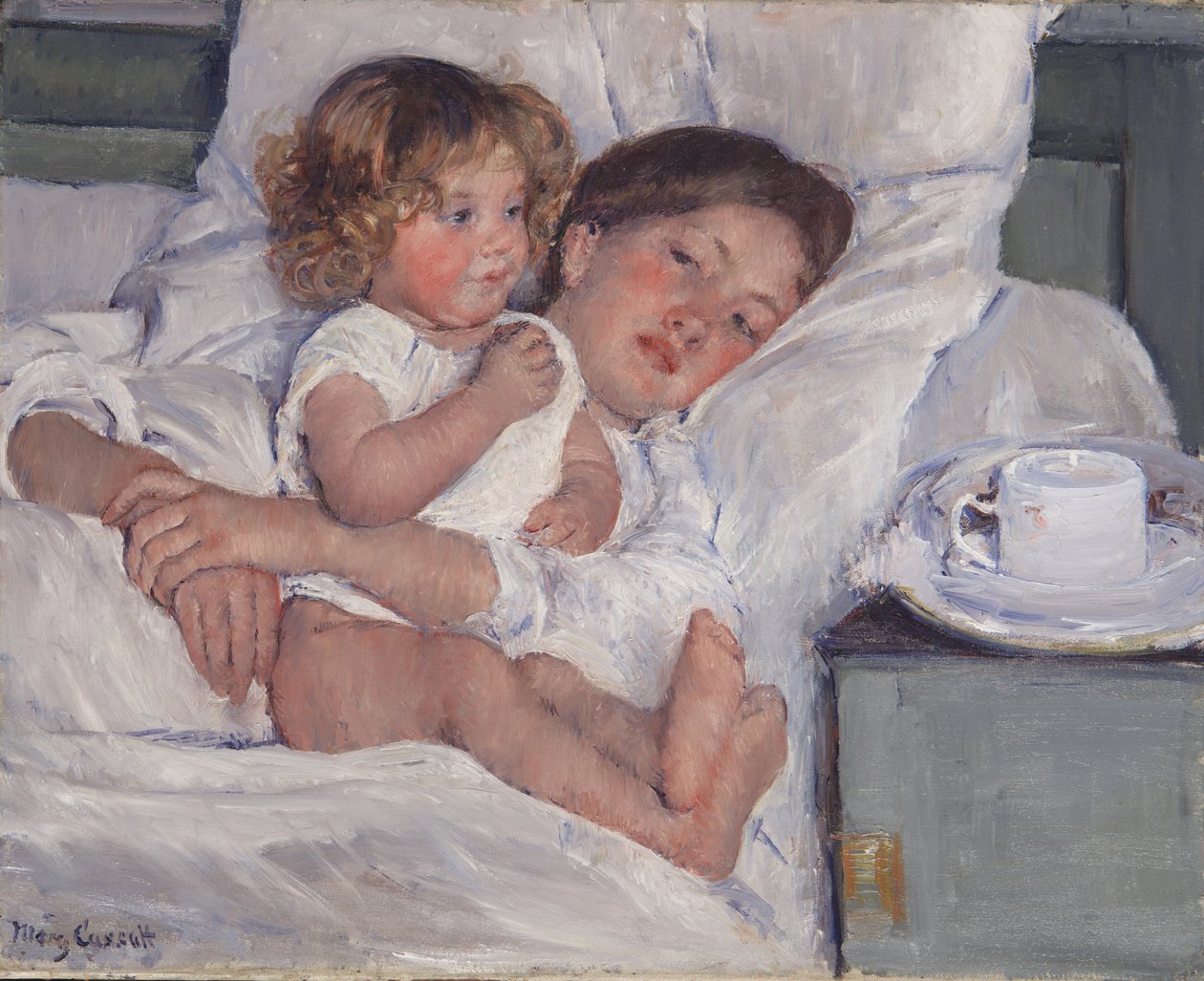 Reggeli az ágyban, 1897 alkotó: Mary Cassatt
