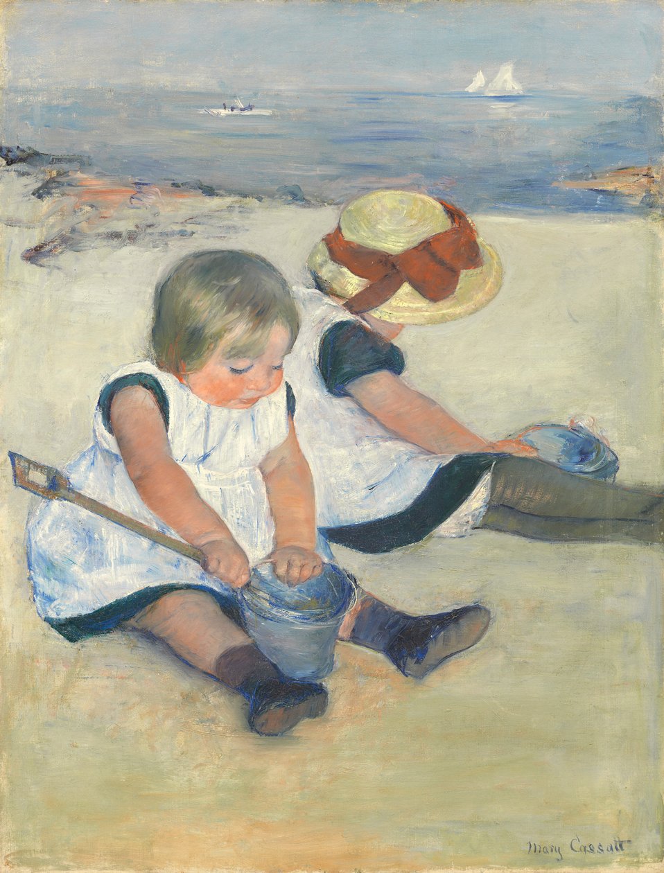 Gyermekek játszanak a tengerparton, 1884 alkotó: Mary Cassatt