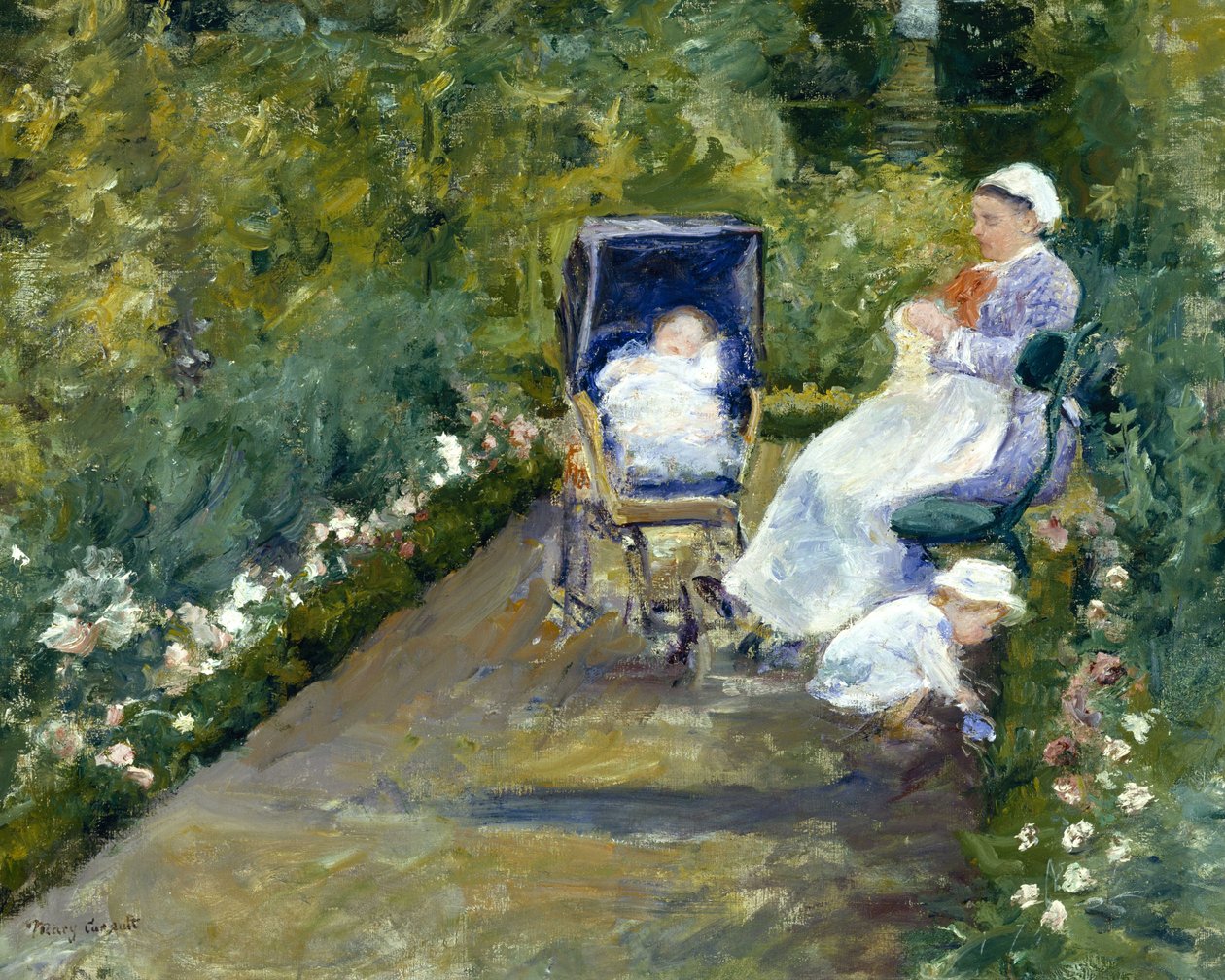 Gyerekek egy kertben alkotó: Mary Cassatt