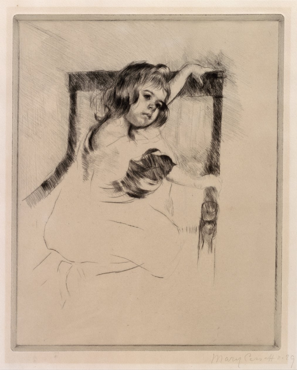 Térdel a karosszékben alkotó: Mary Cassatt