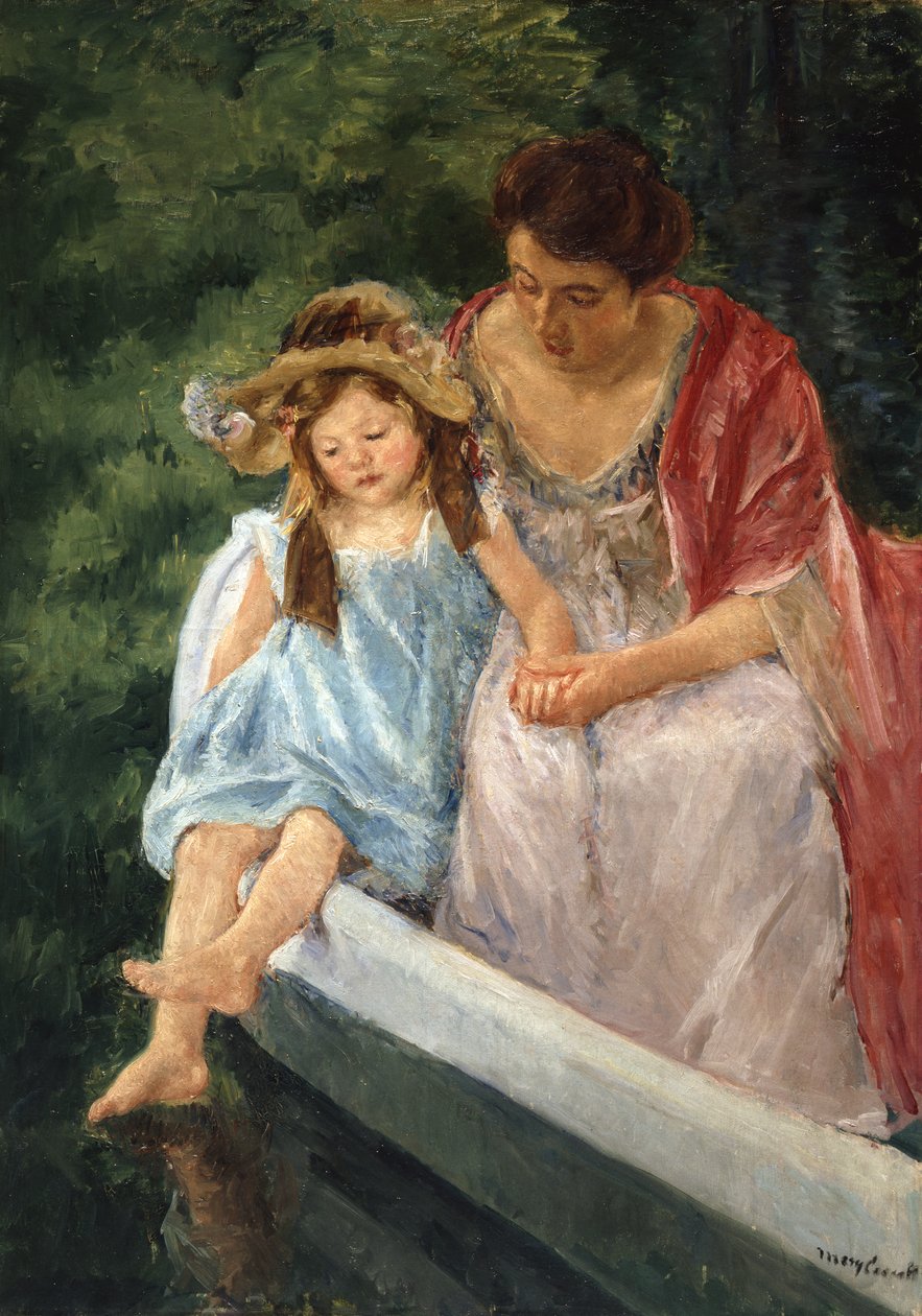 Anya és gyermeke csónakban, 1908 alkotó: Mary Cassatt