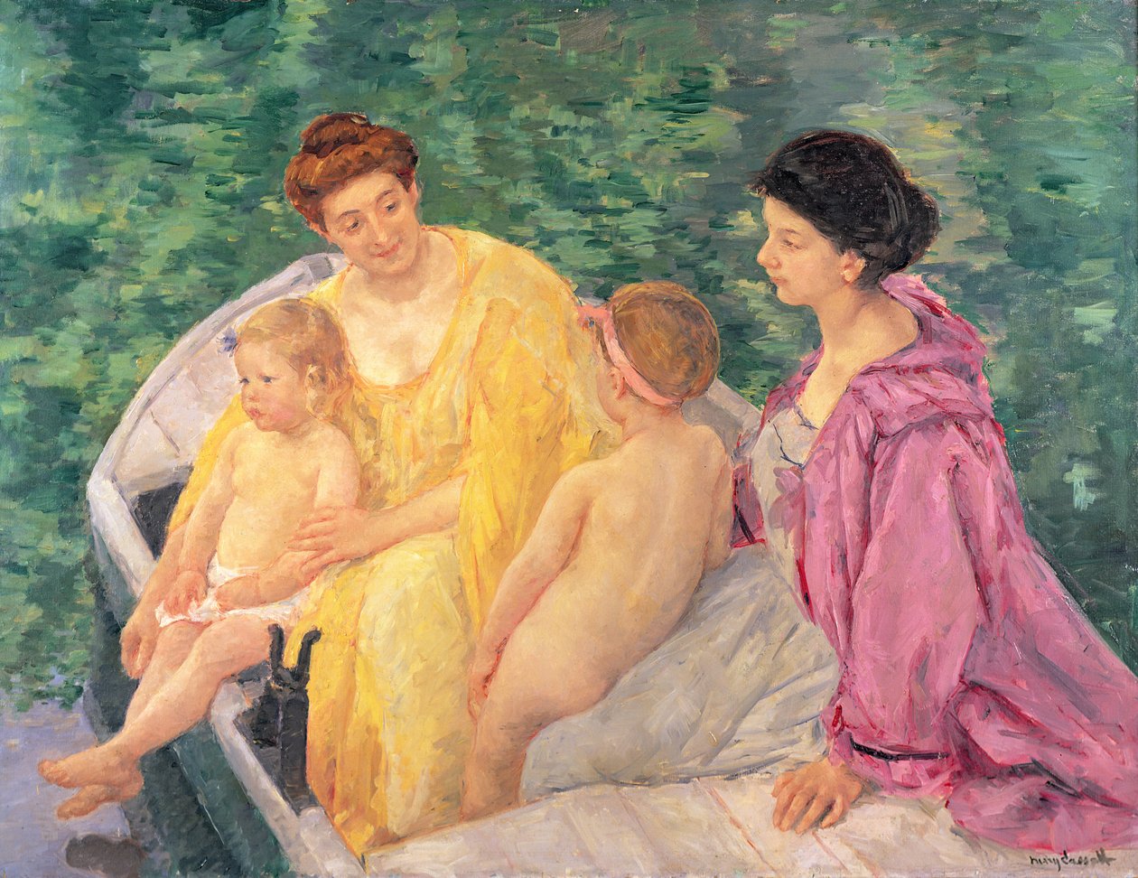 Az úszás, avagy Két anya és gyermekeik egy hajón, 1910 alkotó: Mary Cassatt