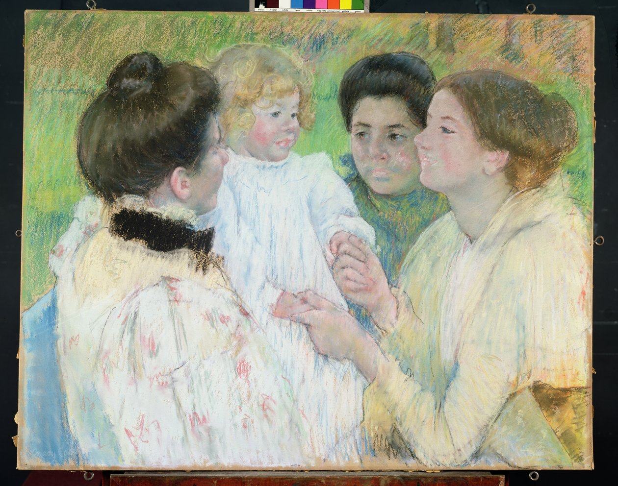 Gyermeket csodáló nők, 1897 alkotó: Mary Cassatt